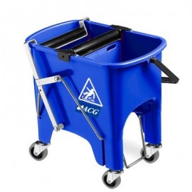 1003043 Ведро ACG двойное на колесах c роликовым, ножным отжимом для мопа